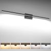 imageVOLISUN Modern Bathroom Vanity Light 157 inch 12W Dimmable 5CCT Led Bathroom Light Fixture Over Mirror Black Bar Vanity Light for Bathroom Mirror Cabinets BedroomETL CertificatedBlack