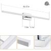 imageVOLISUN Modern Bathroom Vanity Light 157 inch 12W Dimmable 5CCT Led Bathroom Light Fixture Over Mirror Black Bar Vanity Light for Bathroom Mirror Cabinets BedroomETL CertificatedChrome