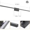 imageVOLISUN Modern Bathroom Vanity Light 157 inch 12W Dimmable 5CCT Led Bathroom Light Fixture Over Mirror Black Bar Vanity Light for Bathroom Mirror Cabinets BedroomETL CertificatedBlack
