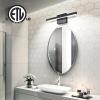 imageVOLISUN Modern Bathroom Vanity Light 157 inch 12W Dimmable 5CCT Led Bathroom Light Fixture Over Mirror Black Bar Vanity Light for Bathroom Mirror Cabinets BedroomETL CertificatedBlack