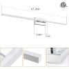 imageVOLISUN Modern Bathroom Vanity Light 157 inch 12W Dimmable 5CCT Led Bathroom Light Fixture Over Mirror Black Bar Vanity Light for Bathroom Mirror Cabinets BedroomETL CertificatedChrome