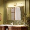 imageVOLISUN Modern Bathroom Vanity Light 157 inch 12W Dimmable 5CCT Led Bathroom Light Fixture Over Mirror Black Bar Vanity Light for Bathroom Mirror Cabinets BedroomETL CertificatedBrass
