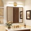 imageVOLISUN Modern Bathroom Vanity Light 157 inch 12W Dimmable 5CCT Led Bathroom Light Fixture Over Mirror Black Bar Vanity Light for Bathroom Mirror Cabinets BedroomETL CertificatedBrass