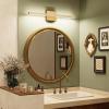 imageVOLISUN Modern Bathroom Vanity Light 157 inch 12W Dimmable 5CCT Led Bathroom Light Fixture Over Mirror Black Bar Vanity Light for Bathroom Mirror Cabinets BedroomETL CertificatedBrass