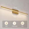 imageVOLISUN Modern Bathroom Vanity Light 157 inch 12W Dimmable 5CCT Led Bathroom Light Fixture Over Mirror Black Bar Vanity Light for Bathroom Mirror Cabinets BedroomETL CertificatedBrass