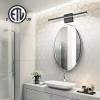 imageVOLISUN Modern Bathroom Vanity Light 157 inch 12W Dimmable 5CCT Led Bathroom Light Fixture Over Mirror Black Bar Vanity Light for Bathroom Mirror Cabinets BedroomETL CertificatedBlack