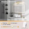 imageVOLISUN Modern Bathroom Vanity Light 157 inch 12W Dimmable 5CCT Led Bathroom Light Fixture Over Mirror Black Bar Vanity Light for Bathroom Mirror Cabinets BedroomETL CertificatedGold