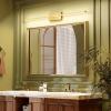 imageVOLISUN Modern Bathroom Vanity Light 157 inch 12W Dimmable 5CCT Led Bathroom Light Fixture Over Mirror Black Bar Vanity Light for Bathroom Mirror Cabinets BedroomETL CertificatedBrass