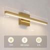 imageVOLISUN Modern Bathroom Vanity Light 157 inch 12W Dimmable 5CCT Led Bathroom Light Fixture Over Mirror Black Bar Vanity Light for Bathroom Mirror Cabinets BedroomETL CertificatedBrass