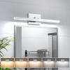 imageVOLISUN Modern Bathroom Vanity Light 157 inch Rotatable 12W Dimmable 5CCT Led Bathroom Light Fixture Over Mirror Black Bar Vanity Light for Bathroom Mirror RestroomETL CertificatedChrome