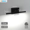 imageVOLISUN Modern Bathroom Vanity Light 157 inch Rotatable 12W Dimmable 5CCT Led Bathroom Light Fixture Over Mirror Black Bar Vanity Light for Bathroom Mirror RestroomETL CertificatedBlack
