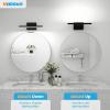 imageVOLISUN Modern Bathroom Vanity Light 157 inch Rotatable 12W Dimmable 5CCT Led Bathroom Light Fixture Over Mirror Black Bar Vanity Light for Bathroom Mirror RestroomETL CertificatedBlack