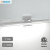 imageVOLISUN Modern Bathroom Vanity Light 157 inch Rotatable 12W Dimmable 5CCT Led Bathroom Light Fixture Over Mirror Black Bar Vanity Light for Bathroom Mirror RestroomETL CertificatedChrome