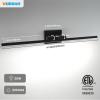 imageVOLISUN Modern Bathroom Vanity Light 157 inch Rotatable 12W Dimmable 5CCT Led Bathroom Light Fixture Over Mirror Black Bar Vanity Light for Bathroom Mirror RestroomETL CertificatedBlack