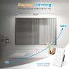 imageVOLISUN Modern Bathroom Vanity Light 157 inch Rotatable 12W Dimmable 5CCT Led Bathroom Light Fixture Over Mirror Black Bar Vanity Light for Bathroom Mirror RestroomETL CertificatedChrome