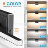 imageVOLISUN Modern Bathroom Vanity Light 157 inch Rotatable 12W Dimmable 5CCT Led Bathroom Light Fixture Over Mirror Black Bar Vanity Light for Bathroom Mirror RestroomETL CertificatedBlack
