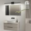 imageVOLISUN Modern Bathroom Vanity Light 157 inch Rotatable 12W Dimmable 5CCT Led Bathroom Light Fixture Over Mirror Black Bar Vanity Light for Bathroom Mirror RestroomETL CertificatedBlack