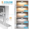 imageVOLISUN Modern Bathroom Vanity Light 157 inch Rotatable 12W Dimmable 5CCT Led Bathroom Light Fixture Over Mirror Black Bar Vanity Light for Bathroom Mirror RestroomETL CertificatedChrome