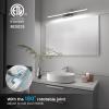 imageVOLISUN Modern Bathroom Vanity Light 157 inch Rotatable 12W Dimmable 5CCT Led Bathroom Light Fixture Over Mirror Black Bar Vanity Light for Bathroom Mirror RestroomETL CertificatedChrome