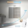 imageVOLISUN Modern Bathroom Vanity Light 157 inch Rotatable 12W Dimmable 5CCT Led Bathroom Light Fixture Over Mirror Black Bar Vanity Light for Bathroom Mirror RestroomETL CertificatedChrome