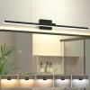 imageVOLISUN Modern Bathroom Vanity Light 157 inch Rotatable 12W Dimmable 5CCT Led Bathroom Light Fixture Over Mirror Black Bar Vanity Light for Bathroom Mirror RestroomETL CertificatedBlack