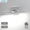 imageVOLISUN Modern Bathroom Vanity Light 157 inch Rotatable 12W Dimmable 5CCT Led Bathroom Light Fixture Over Mirror Black Bar Vanity Light for Bathroom Mirror RestroomETL CertificatedChrome