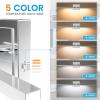 imageVOLISUN Modern Bathroom Vanity Light 157 inch Rotatable 12W Dimmable 5CCT Led Bathroom Light Fixture Over Mirror Black Bar Vanity Light for Bathroom Mirror RestroomETL CertificatedChrome