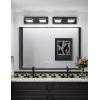 imageVOLISUN Modern Bathroom Vanity Light Fixtures 3Light 24Inch Matte Black LED Bathroom Lighting Fixtures Over Mirror 360Rotable Head LED Vanity Lights for Bathrooms Cool White 6000K6000K