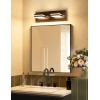 imageVOLISUN Modern Bathroom Vanity Light Fixtures 3Light 24Inch Matte Black LED Bathroom Lighting Fixtures Over Mirror 360Rotable Head LED Vanity Lights for Bathrooms Cool White 6000K5CCT