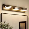 imageVOLISUN Modern Bathroom Vanity Light Fixtures 3Light 24Inch Matte Black LED Bathroom Lighting Fixtures Over Mirror 360Rotable Head LED Vanity Lights for Bathrooms Cool White 6000K5CCT