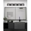 imageVOLISUN Modern Bathroom Vanity Light Fixtures 3Light 24Inch Matte Black LED Bathroom Lighting Fixtures Over Mirror 360Rotable Head LED Vanity Lights for Bathrooms Cool White 6000K5CCT