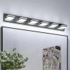 imageVOLISUN Modern Bathroom Vanity Light Fixtures 3Light 24Inch Matte Black LED Bathroom Lighting Fixtures Over Mirror 360Rotable Head LED Vanity Lights for Bathrooms Cool White 6000K6000K
