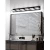 imageVOLISUN Modern Bathroom Vanity Light Fixtures 3Light 24Inch Matte Black LED Bathroom Lighting Fixtures Over Mirror 360Rotable Head LED Vanity Lights for Bathrooms Cool White 6000K6000K