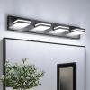 imageVOLISUN Modern Bathroom Vanity Light Fixtures 3Light 24Inch Matte Black LED Bathroom Lighting Fixtures Over Mirror 360Rotable Head LED Vanity Lights for Bathrooms Cool White 6000K6000K