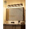 imageVOLISUN Modern Bathroom Vanity Light Fixtures 3Light 24Inch Matte Black LED Bathroom Lighting Fixtures Over Mirror 360Rotable Head LED Vanity Lights for Bathrooms Cool White 6000K5CCT