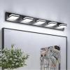 imageVOLISUN Modern Bathroom Vanity Light Fixtures 3Light 24Inch Matte Black LED Bathroom Lighting Fixtures Over Mirror 360Rotable Head LED Vanity Lights for Bathrooms Cool White 6000K6000K
