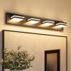 imageVOLISUN Modern Bathroom Vanity Light Fixtures 3Light 24Inch Matte Black LED Bathroom Lighting Fixtures Over Mirror 360Rotable Head LED Vanity Lights for Bathrooms Cool White 6000K5CCT