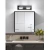 imageVOLISUN Modern Bathroom Vanity Light Fixtures 3Light 24Inch Matte Black LED Bathroom Lighting Fixtures Over Mirror 360Rotable Head LED Vanity Lights for Bathrooms Cool White 6000K6000K