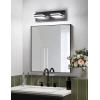 imageVOLISUN Modern Bathroom Vanity Light Fixtures 3Light 24Inch Matte Black LED Bathroom Lighting Fixtures Over Mirror 360Rotable Head LED Vanity Lights for Bathrooms Cool White 6000K6000K