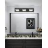 imageVOLISUN Modern Bathroom Vanity Light Fixtures 3Light 24Inch Matte Black LED Bathroom Lighting Fixtures Over Mirror 360Rotable Head LED Vanity Lights for Bathrooms Cool White 6000K5CCT