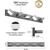 imageVOLISUN Modern Bathroom Vanity Light Fixtures 3Light 24Inch Matte Black LED Bathroom Lighting Fixtures Over Mirror 360Rotable Head LED Vanity Lights for Bathrooms Cool White 6000K6000K