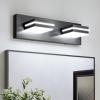 imageVOLISUN Modern Bathroom Vanity Light Fixtures 3Light 24Inch Matte Black LED Bathroom Lighting Fixtures Over Mirror 360Rotable Head LED Vanity Lights for Bathrooms Cool White 6000K6000K