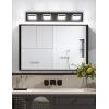 imageVOLISUN Modern Bathroom Vanity Light Fixtures 3Light 24Inch Matte Black LED Bathroom Lighting Fixtures Over Mirror 360Rotable Head LED Vanity Lights for Bathrooms Cool White 6000K5CCT