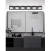 imageVOLISUN Modern Bathroom Vanity Light Fixtures 3Light 24Inch Matte Black LED Bathroom Lighting Fixtures Over Mirror 360Rotable Head LED Vanity Lights for Bathrooms Cool White 6000K5CCT