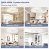 imageVOLISUN Modern Ceiling Fans with Lights and Remote 197in Low Profile Ceiling Fan Flush Mount 3000K6500K Dimmable Bladeless LED Fan Light White Fandelier Ceiling Fans with Lights for BedroomWhite