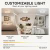 imageVOLISUN Modern Ceiling Fans with Lights and Remote 197in Low Profile Ceiling Fan Flush Mount 3000K6500K Dimmable Bladeless LED Fan Light White Fandelier Ceiling Fans with Lights for BedroomWhite