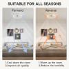 imageVOLISUN Modern Ceiling Fans with Lights and Remote 197in Low Profile Ceiling Fan Flush Mount 3000K6500K Dimmable Bladeless LED Fan Light White Fandelier Ceiling Fans with Lights for BedroomWhite