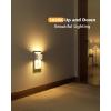 imageVOLISUN Night Lights Plug into Wall 4 Pack Up and Down LED Night Light with Dusk to Dawn Light Sensor 3000K Warm White Nightlight for Hallway Bedroom Bathroom Kitchen BlackWhite
