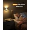 imageVOLISUN Night Lights Plug into Wall 4 Pack Up and Down LED Night Light with Dusk to Dawn Light Sensor 3000K Warm White Nightlight for Hallway Bedroom Bathroom Kitchen BlackWhite