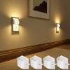 imageVOLISUN Night Lights Plug into Wall 4 Pack Up and Down LED Night Light with Dusk to Dawn Light Sensor 3000K Warm White Nightlight for Hallway Bedroom Bathroom Kitchen BlackWhite